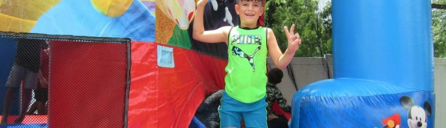 Summer camper bounce house